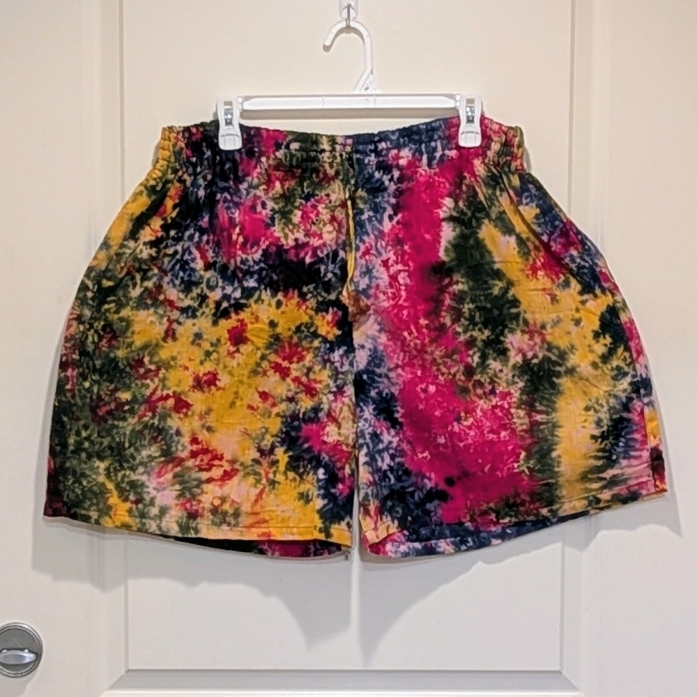 NWOT Beckwoman 100% Cotton Tie Dye Drawstring Waist Shorts